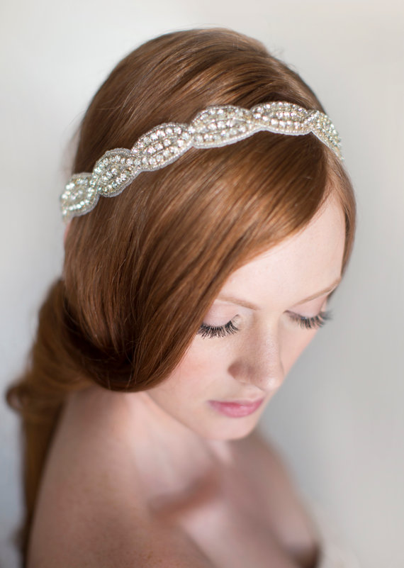 Jasmine bridal headband and sash